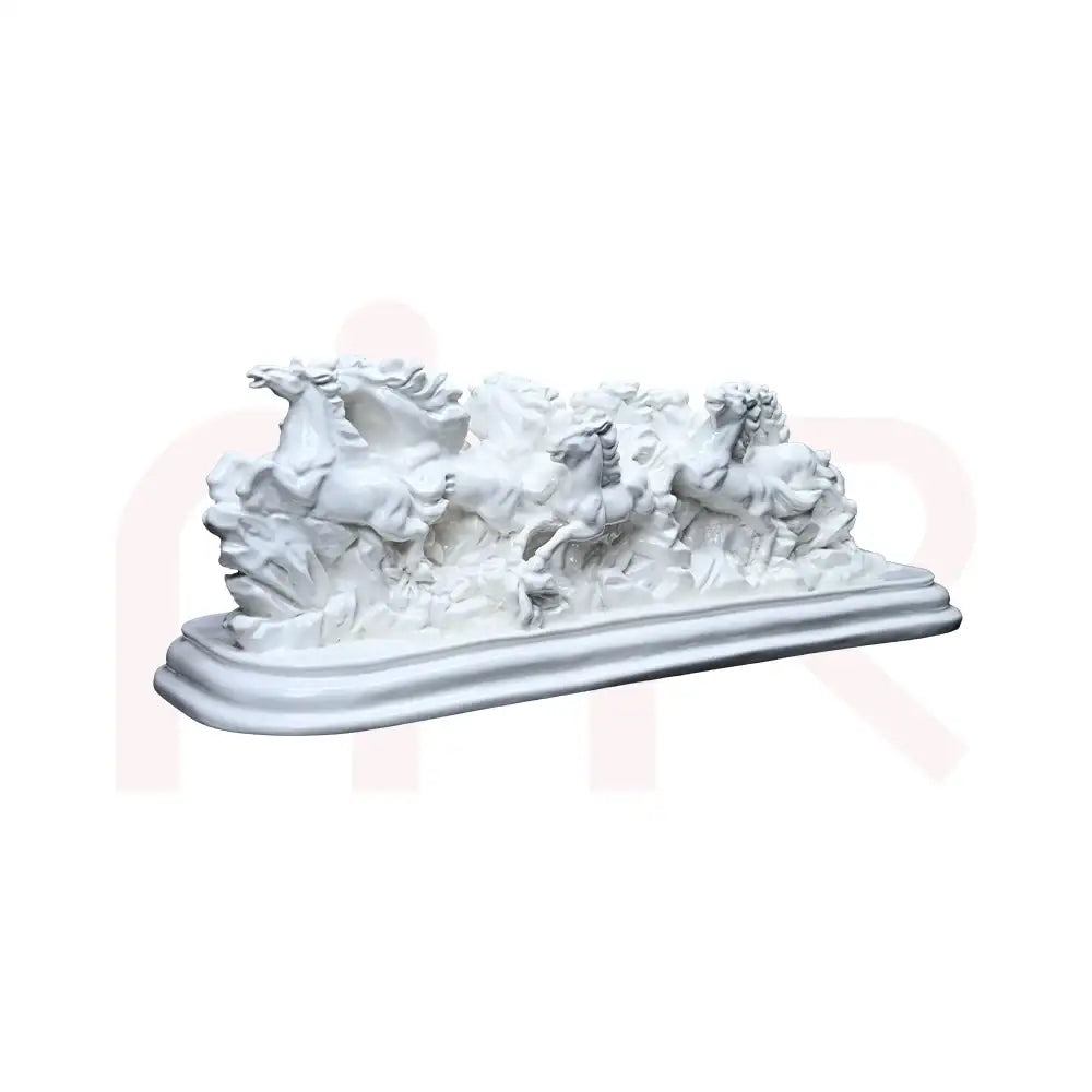 White running horse Vastu remedy sculpture for prosperity and energy