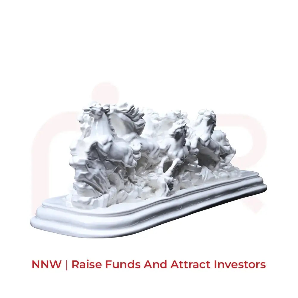 White running horse statue for Vastu to attract investors and prosperity.