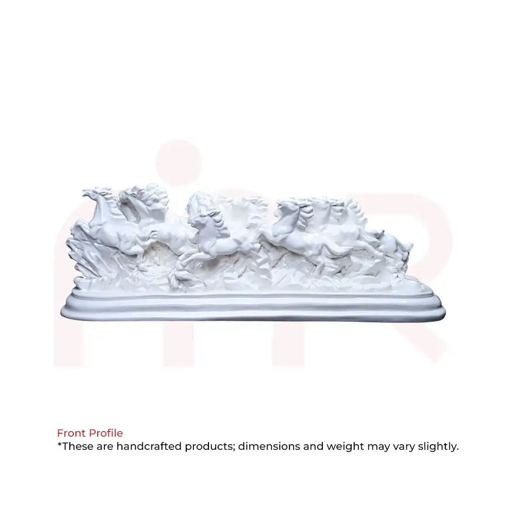 White running horse sculpture for Vastu remedies to bring prosperity and energy.