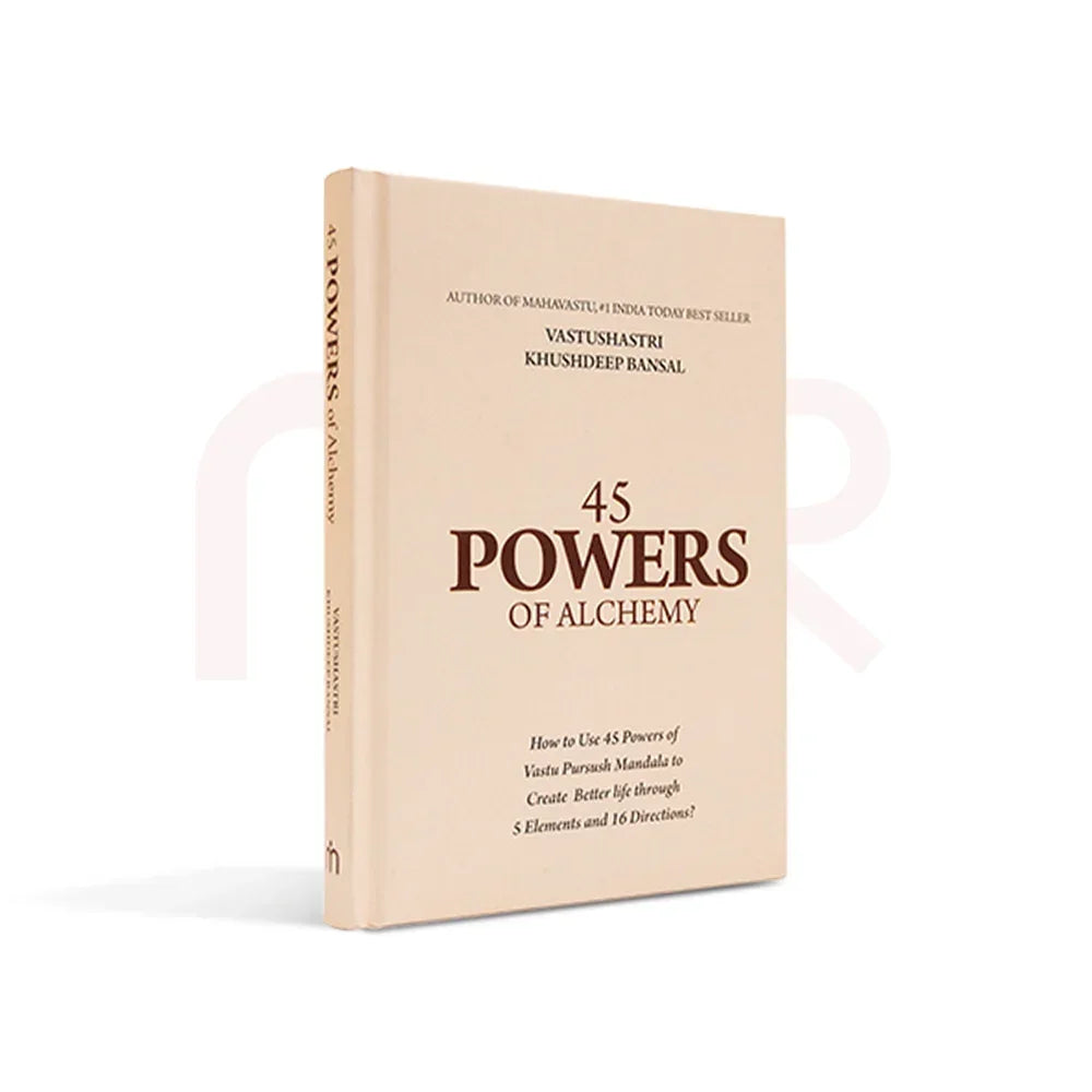 45 Powers of Alchemy Vastu remedy book for energy balance and positivity, beige hardcover