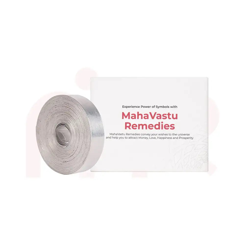 Maha Vastu Remedies silver metal strip roll for home energy balance and prosperity