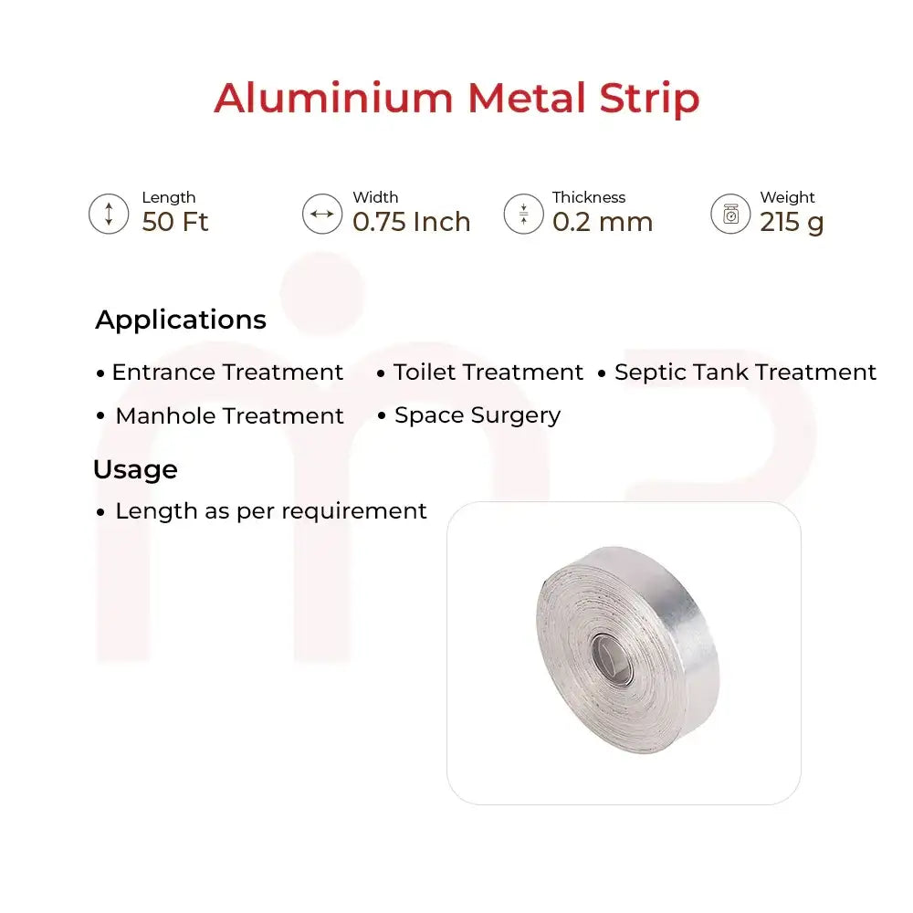 Aluminium metal strip for Vastu entrance, toilet & space treatment – 50 ft roll for home energy balance