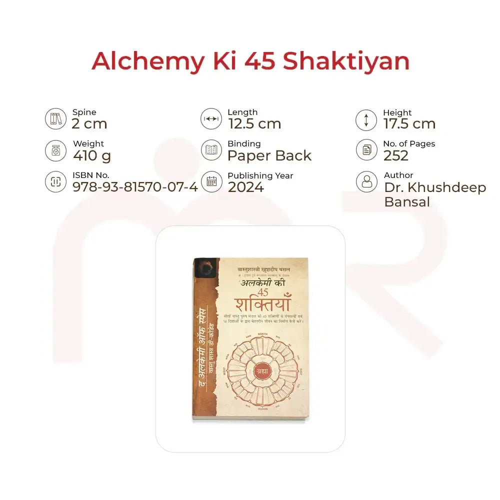 Alchemy Ki 45 Shaktiyan book by Dr. Khushdeep Bansal, 252 pages, paperback edition.