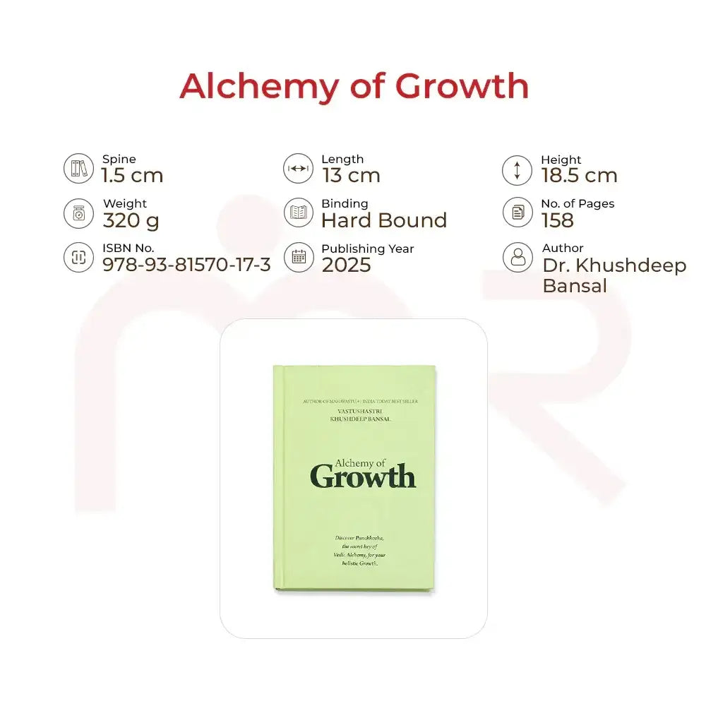 Alchemy of Growth book by Dr. Khushdeep Bansal, a hardbound Vastu Shastra guide.