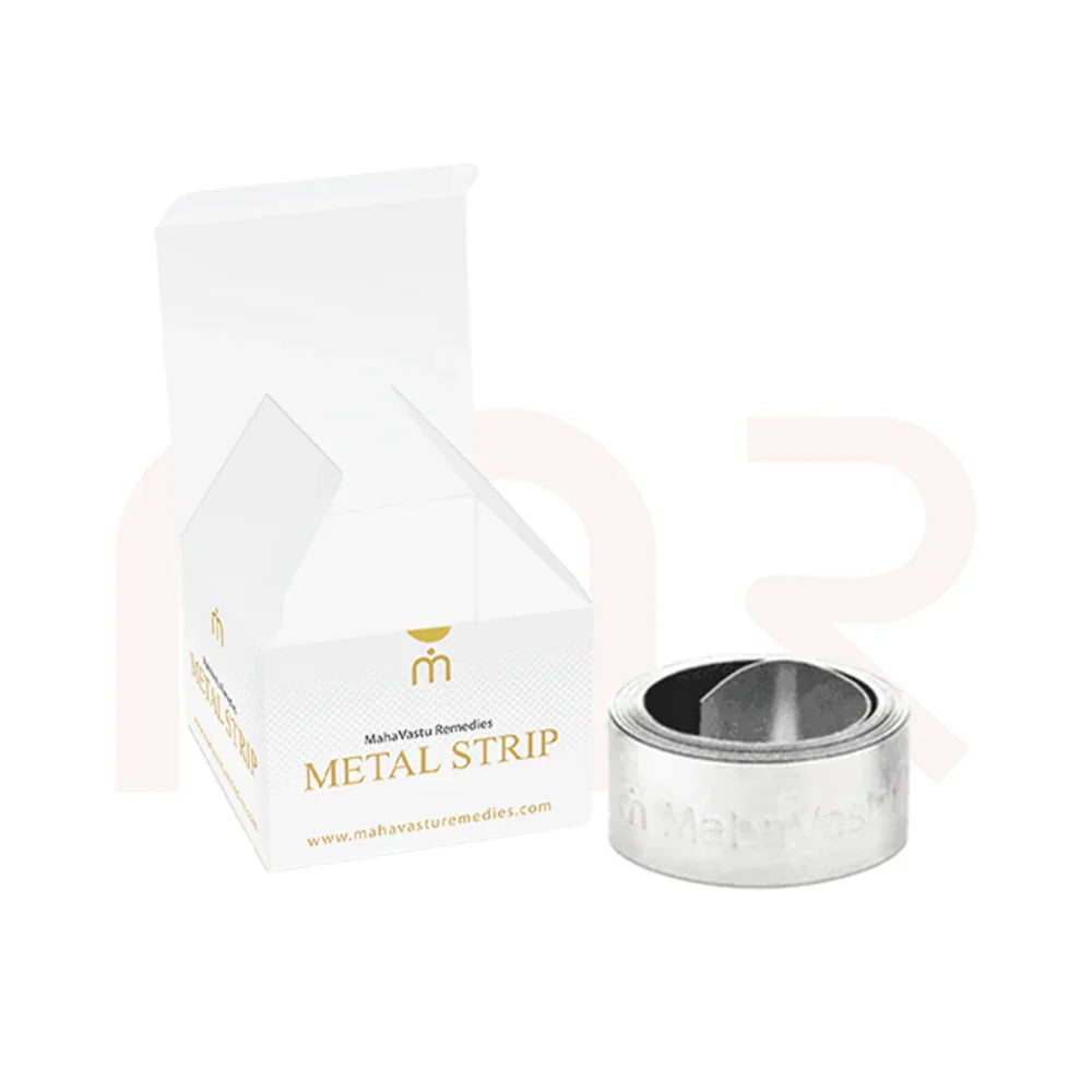 MahaVastu Remedies aluminium metal strip with packaging and leaflet for Vastu Shastra balance