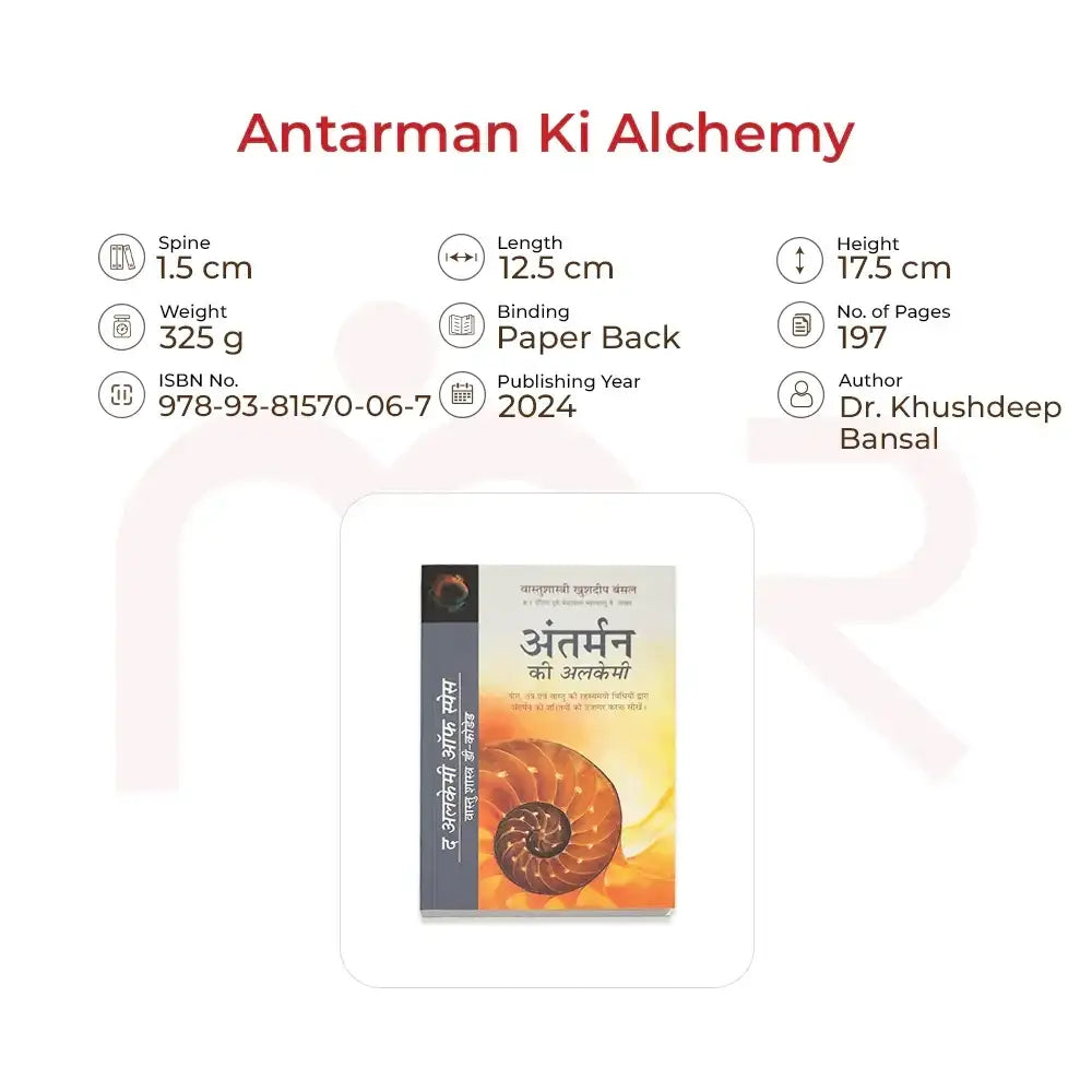 Antarman Ki Alchemy book by Dr. Khushdeep Bansal, 197 pages, 2024 edition.