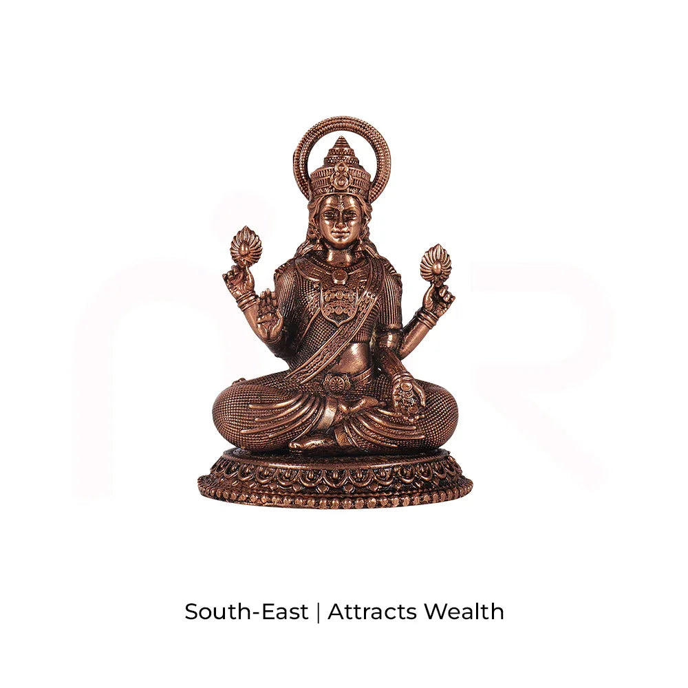 Bronze MahaVastu Lakshmi idol for Vastu, attracts wealth, placed for south-east direction