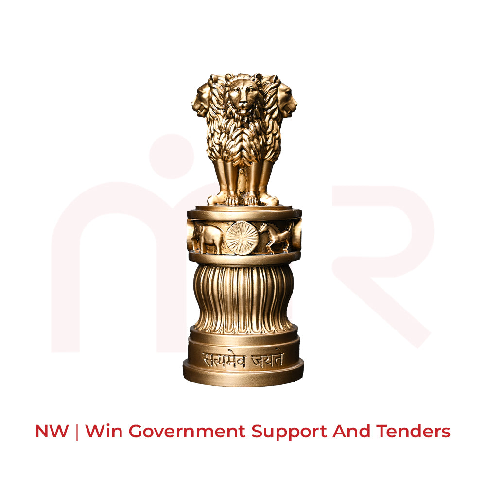 Brass Ashoka Stambh Vastu remedy with lion design for positivity and government support