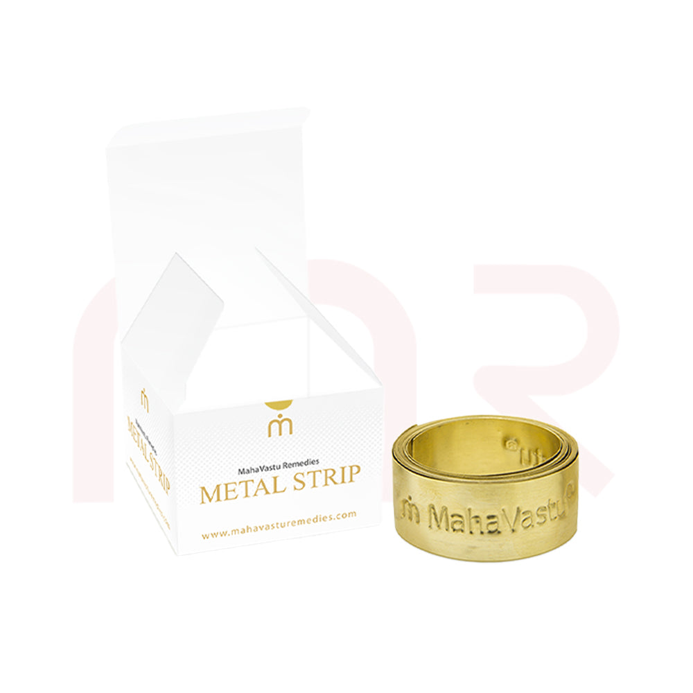 Brass MahaVastu metal strip roll with branded box for Vastu remedies