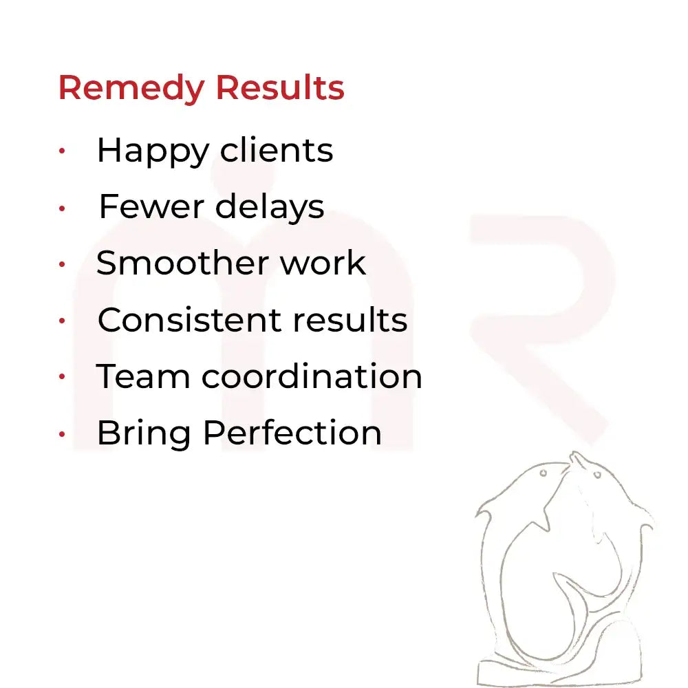 List of positive benefits from Vastu remedies including happy clients and smoother work.