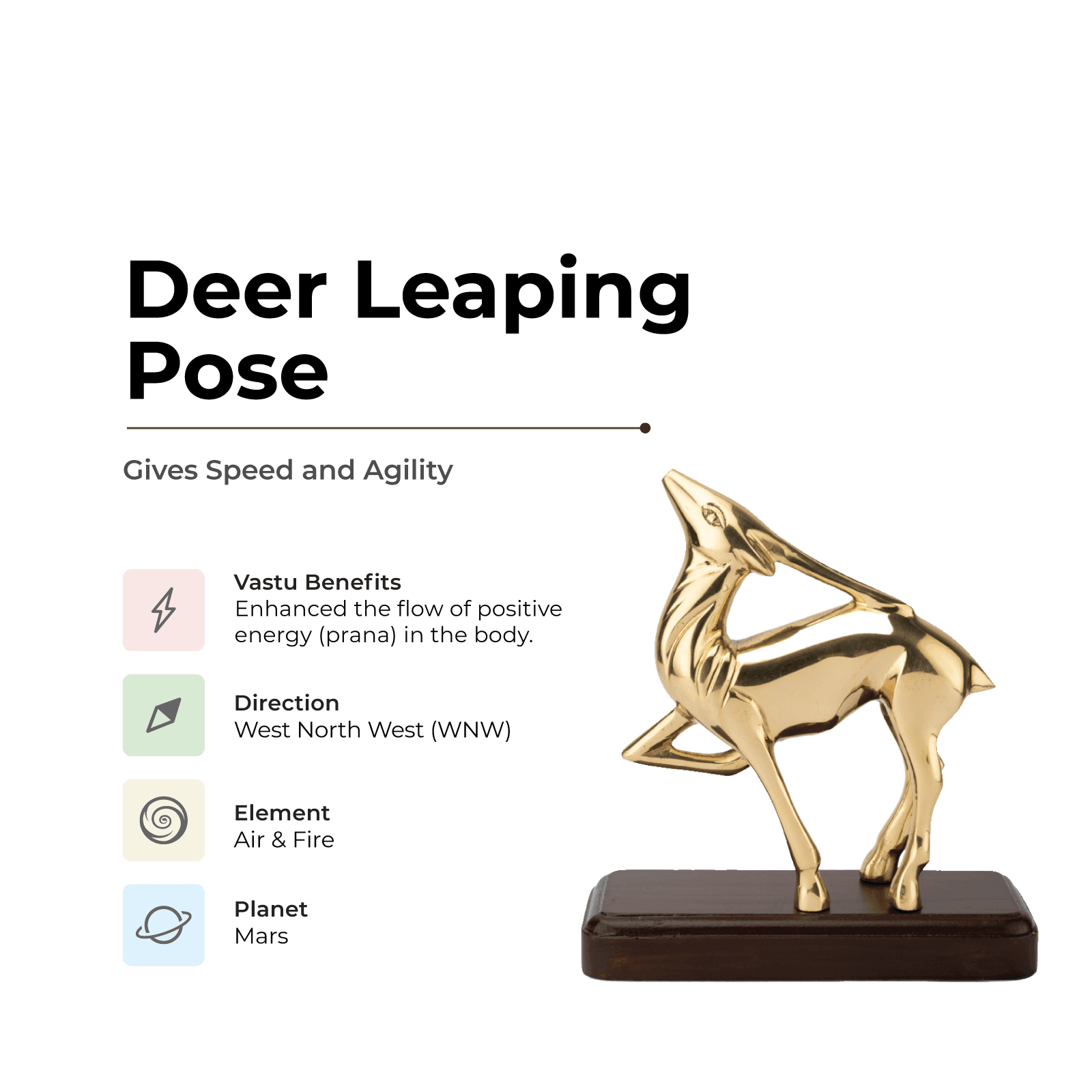 Deer Leaping Pose - Gives Speed and Agility - MahaVastu Remedies