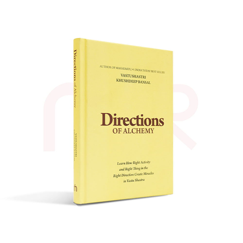 Directions of Alchemy book by Vastu expert, yellow cover, MahaVastu remedies guide
