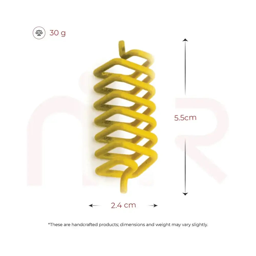 Yellow Vastu color tape strip measuring 5.5cm in length and 2.4cm in width.