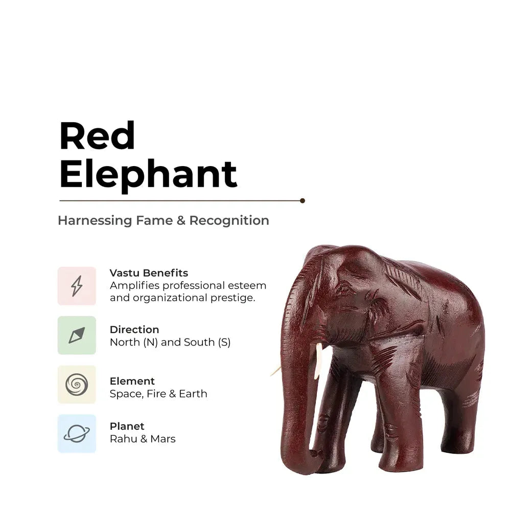 Red Elephant - Gives Fame and Recognition - MahaVastu Remedies