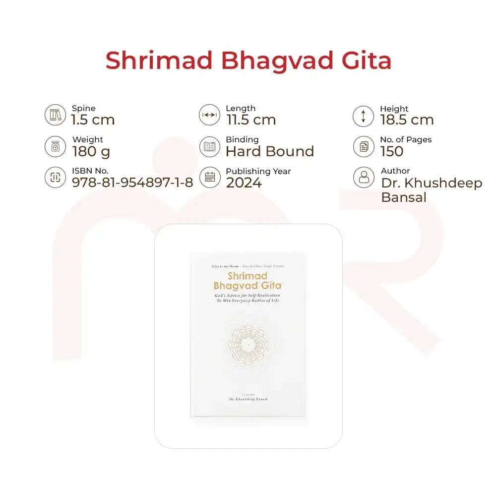Shrimad Bhagvad Gita book by Dr. Khushdeep Bansal with product specifications.