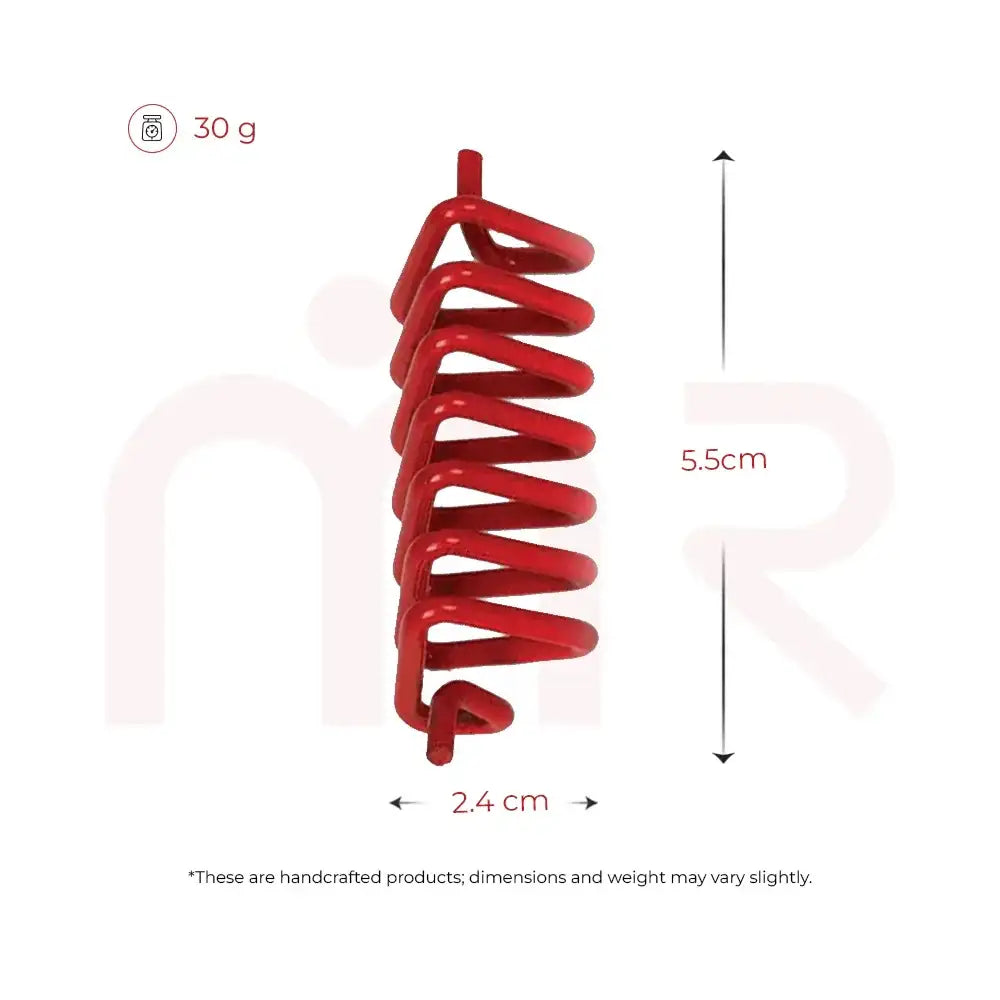 Red Vastu color tape strip measuring 5.5cm in height and 2.4cm in width.
