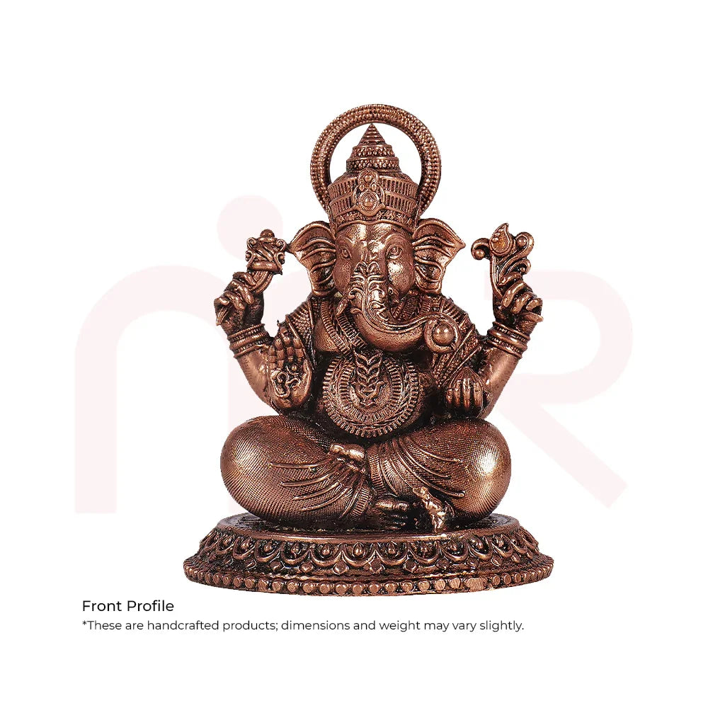 Handcrafted bronze Lord Ganesha idol for MahaVastu remedies, ideal for positivity and prosperity.