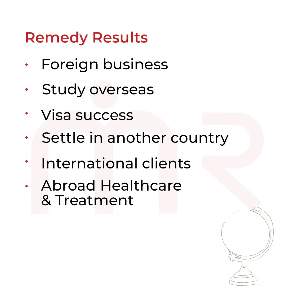 Maha Vastu remedy results: foreign business, study abroad, visa success, international clients, overseas healthcare