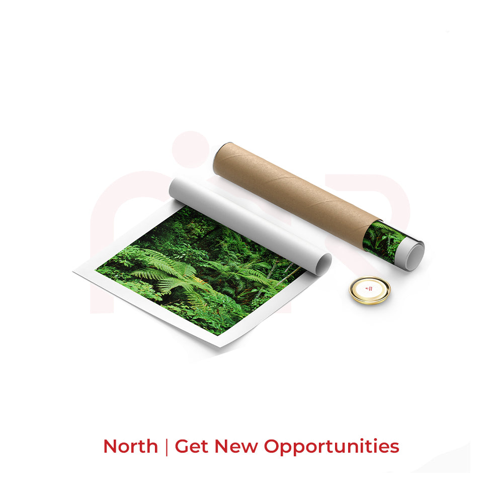 Vastu painting of lush green ferns for North direction, promotes new opportunities and positive energy