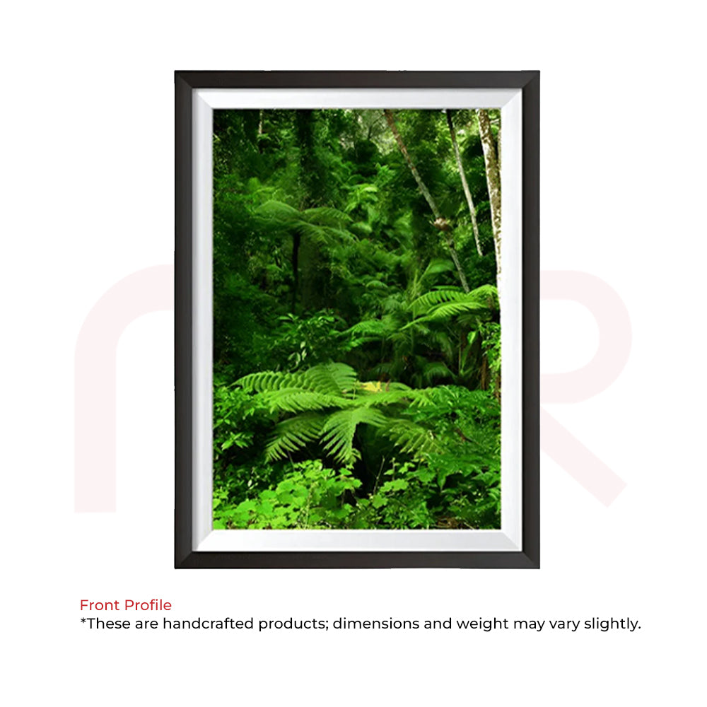 Framed jungle fern artwork for Vastu home decor, bringing nature's energy and balance to your space.