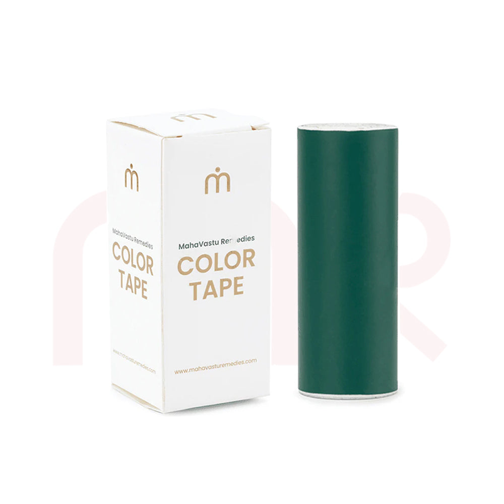 MahaVastu Remedies green color tape roll with branded box for Vastu shastra remedies