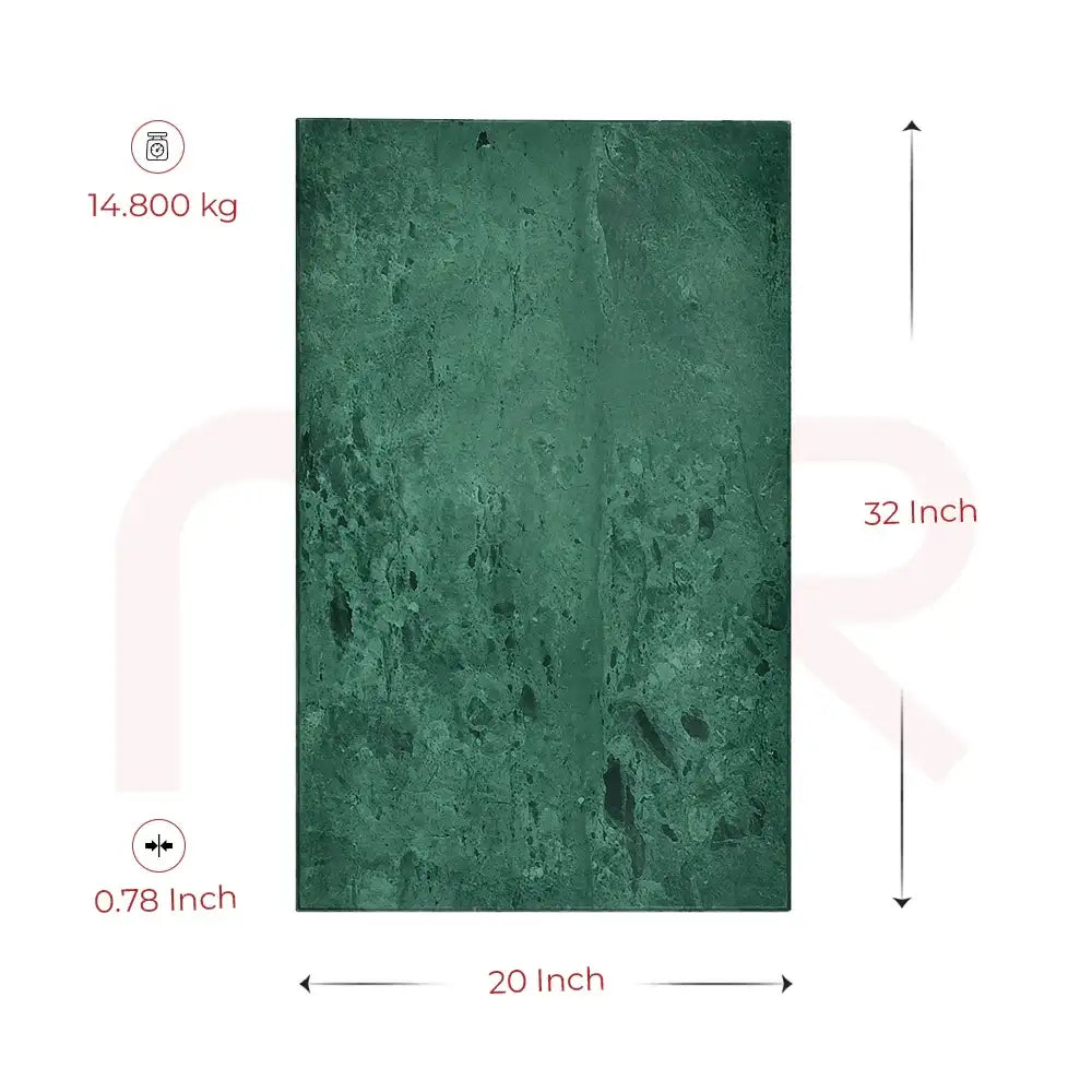 Green Vastu metal plate, 20x32 inches, for home energy balance and prosperity remedies
