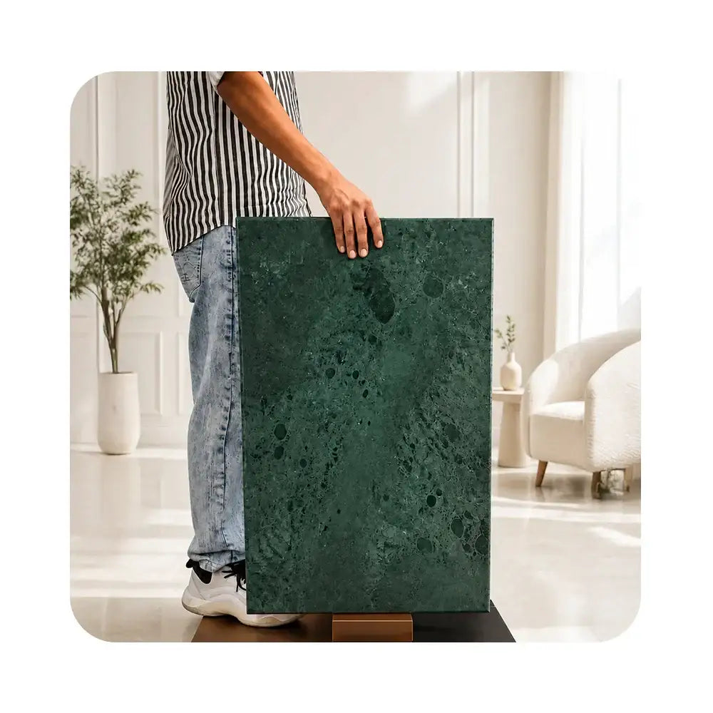 Green marble Vastu remedy panel for home energy balance and positive vibes