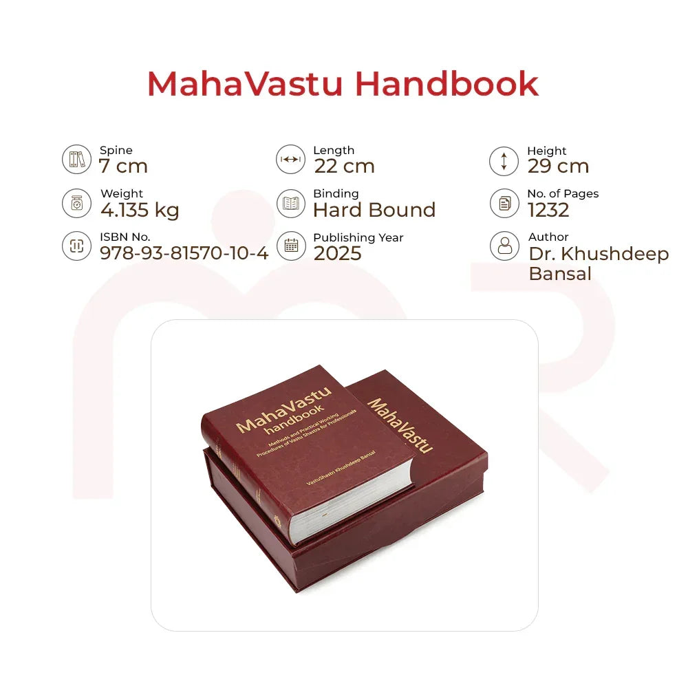 MahaVastu Handbook hardbound book with box, Vastu guide by Dr. Khushdeep Bansal, 2025 edition