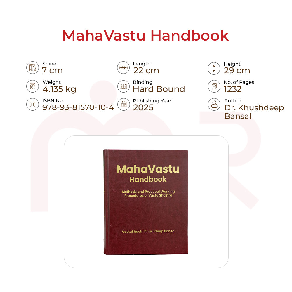 MahaVastu Handbook hardbound book with box, Vastu guide by Dr. Khushdeep Bansal, 2025 edition