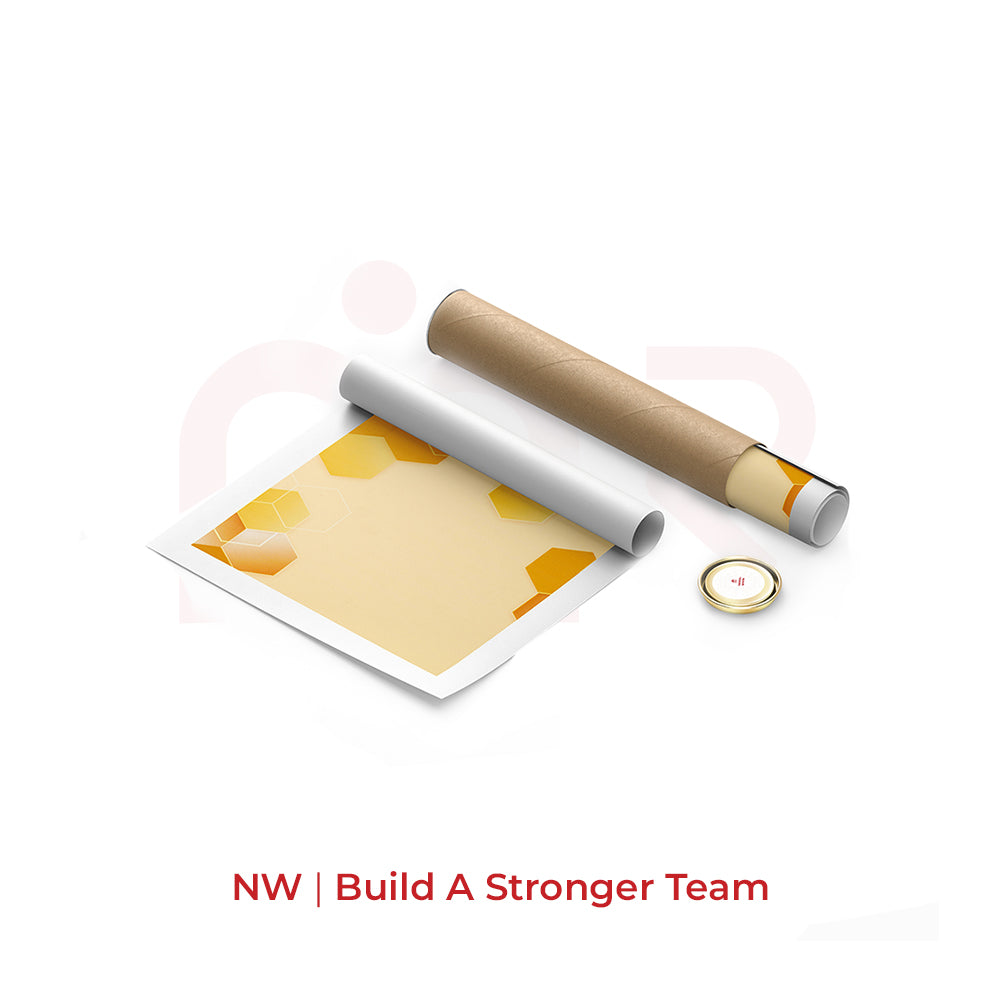 North-West Vastu remedy painting for team strength, unrolled with tube and seal, honeycomb design