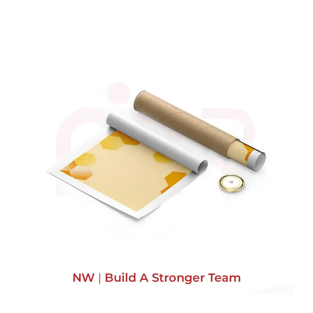 North-West Vastu remedy painting for team strength, unrolled with tube and seal, honeycomb design