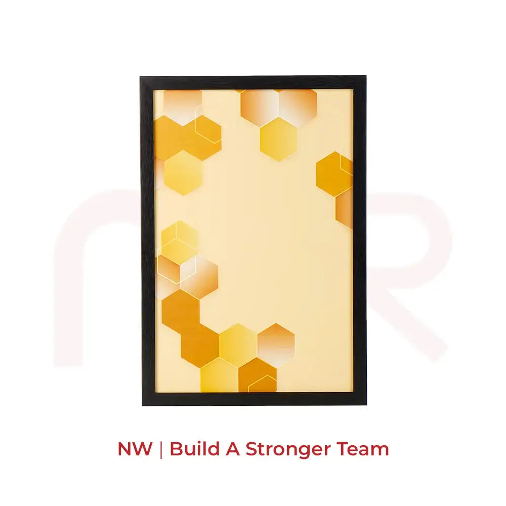North-West Vastu remedy art with honeycomb design to build strong team energy