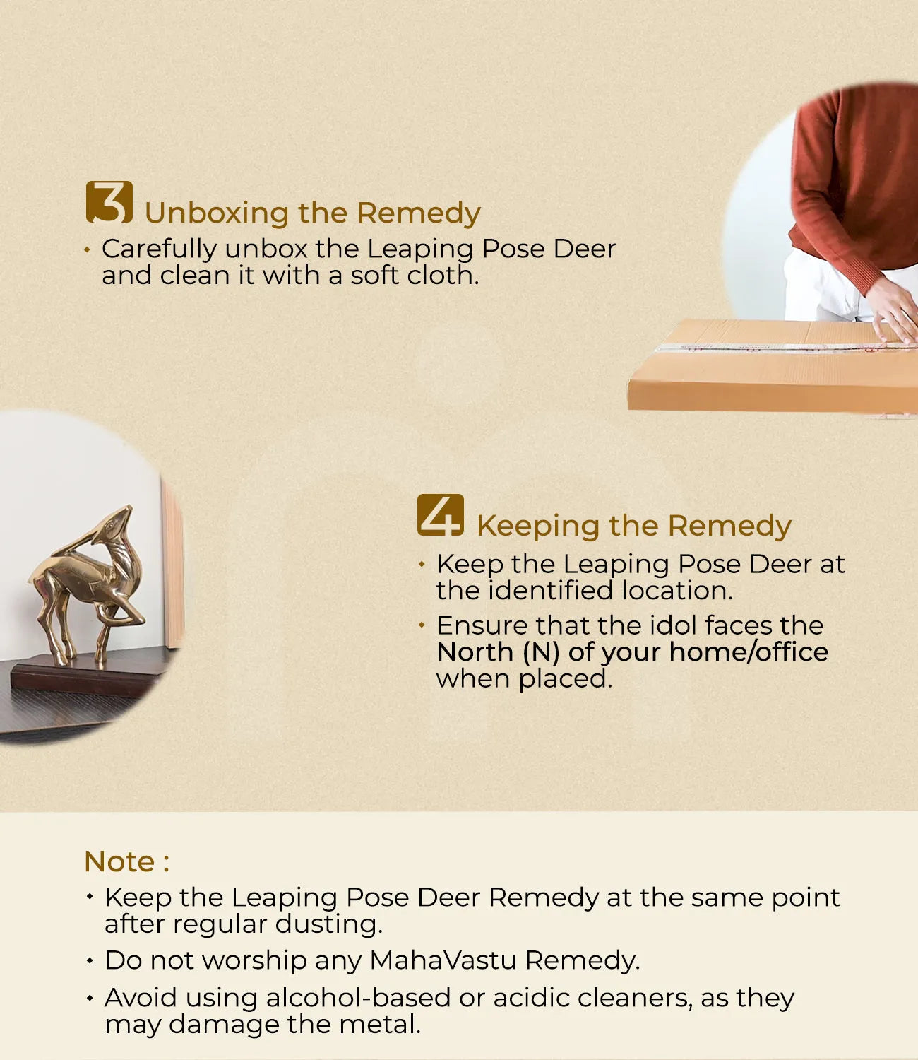 Installation_steps_Leaping_Deer_Pose_-1 - MahaVastu Remedies