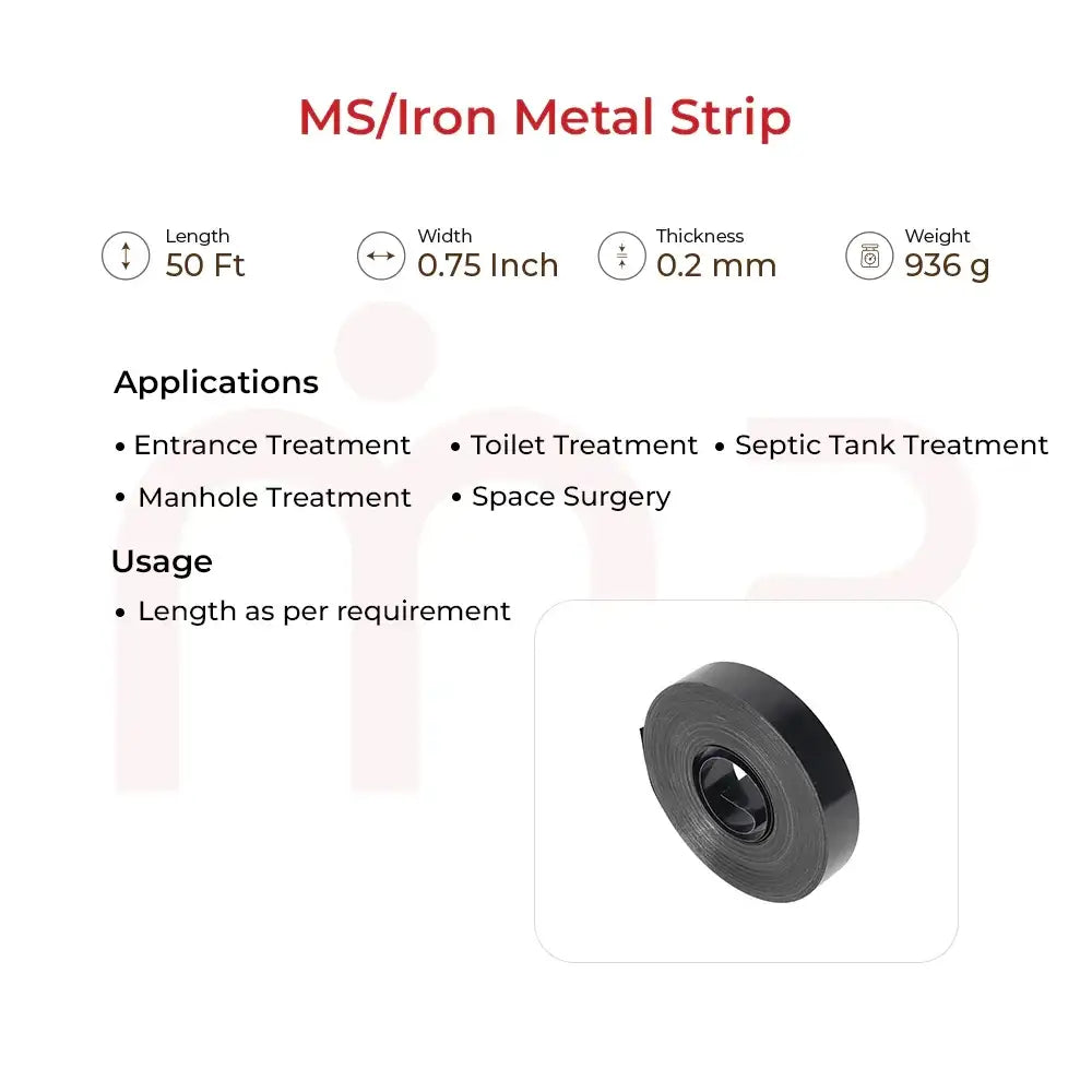 MS/Iron Metal Strip for Vastu entrance, toilet, septic tank, manhole & space surgery treatments