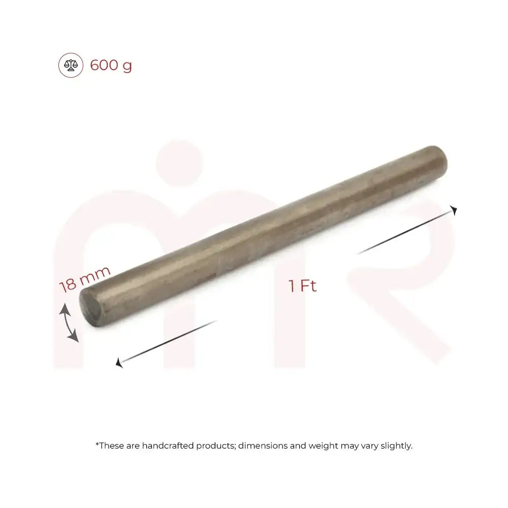 1 ft x 18 mm handcrafted metal rod for Vastu remedies, 600g weight, ideal for home energy balance