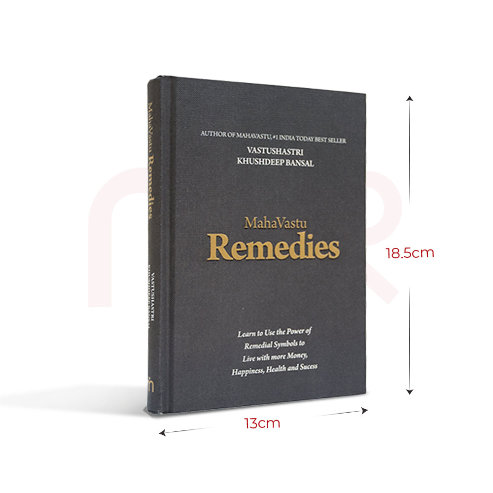 MahaVastu Remedies book by Khushdeep Bansal with dimensions 18.5cm x 13cm shown