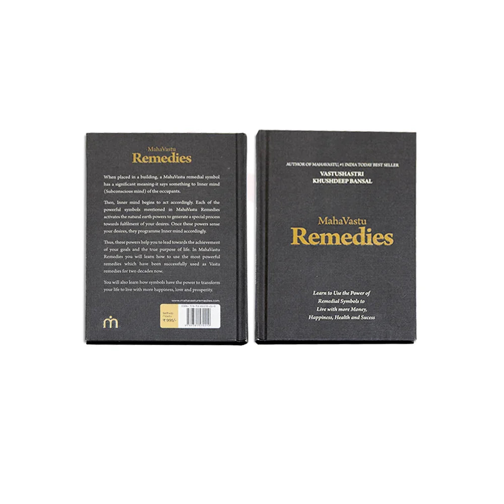 MahaVastu Remedies hardcover book front and back cover, Vastu Shastra remedy guide