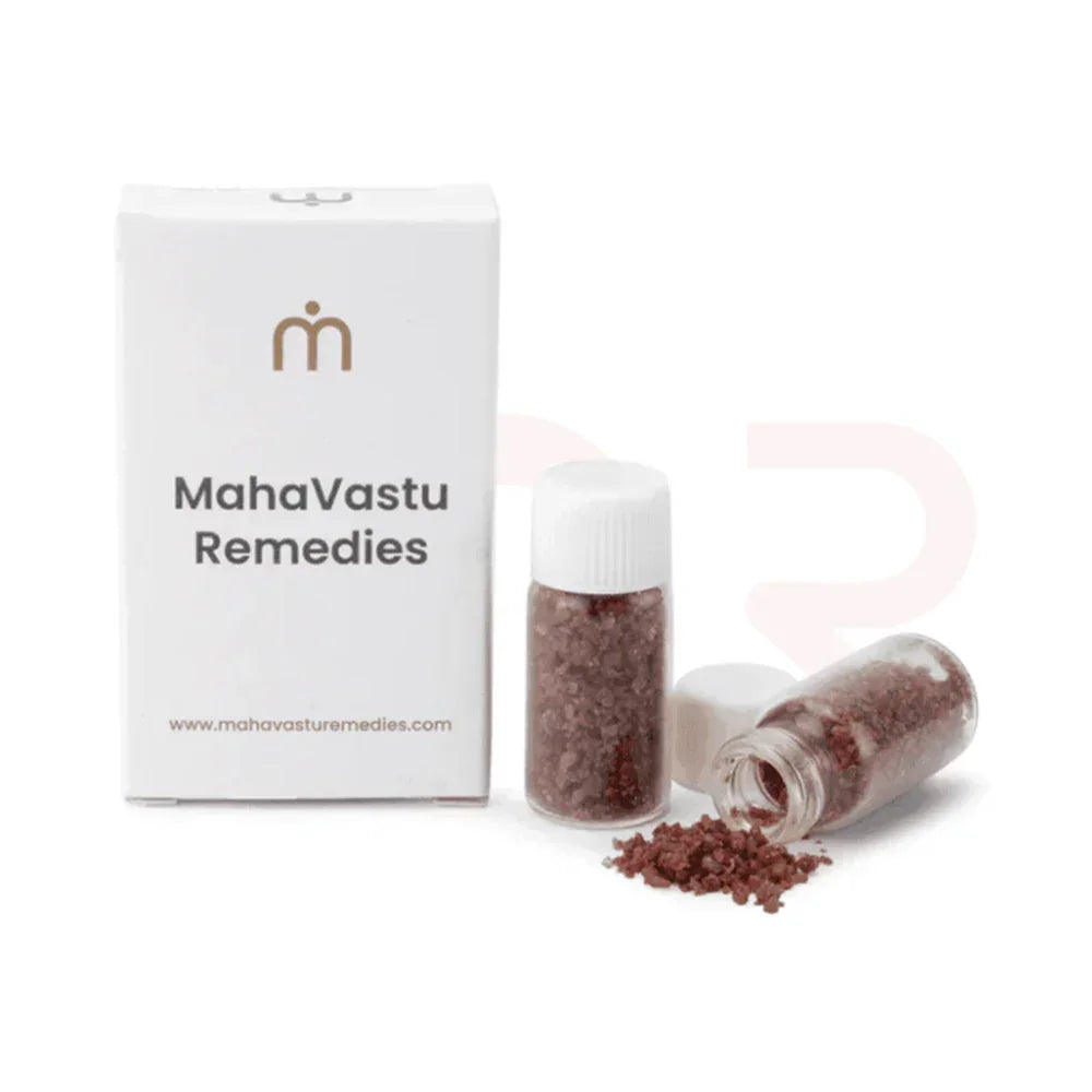MahaVastu Remedies salt in small bottles with branded box, Vastu Shastra product