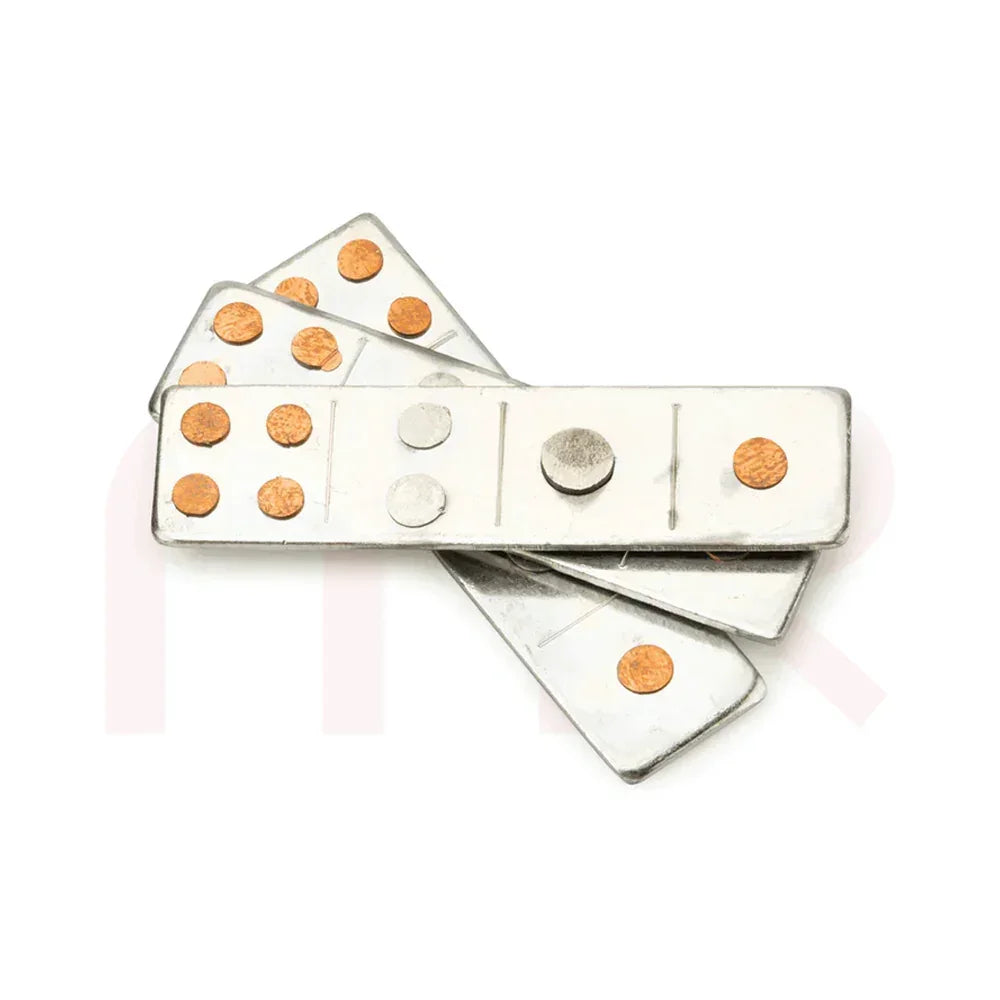 Silver metal Vastu remedy strips with copper dots for positive energy and balance