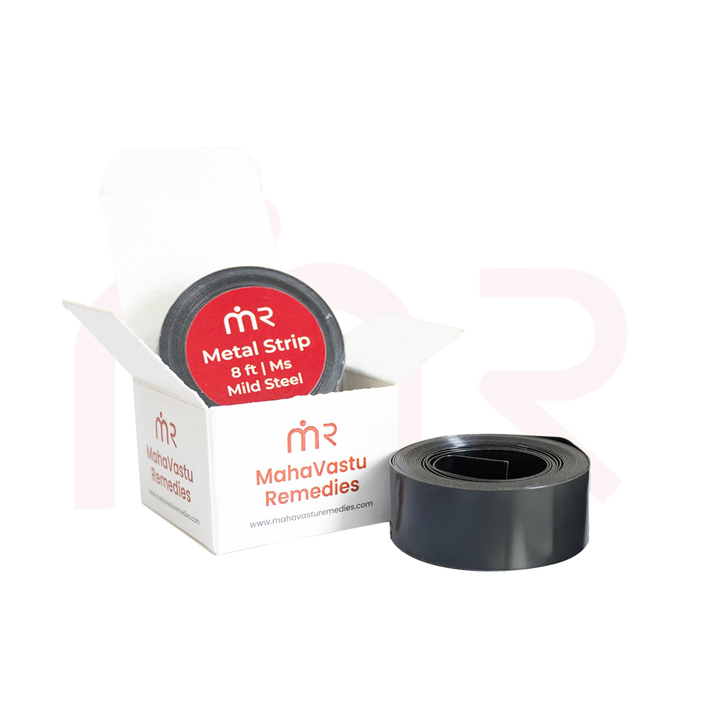 MahaVastu Remedies metal strip for Vastu balance, shown with packaging
