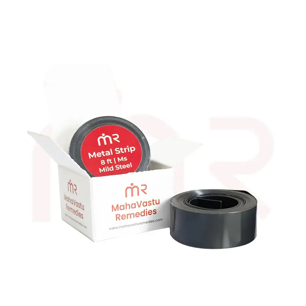 MahaVastu Remedies metal strip for Vastu balance, shown with packaging