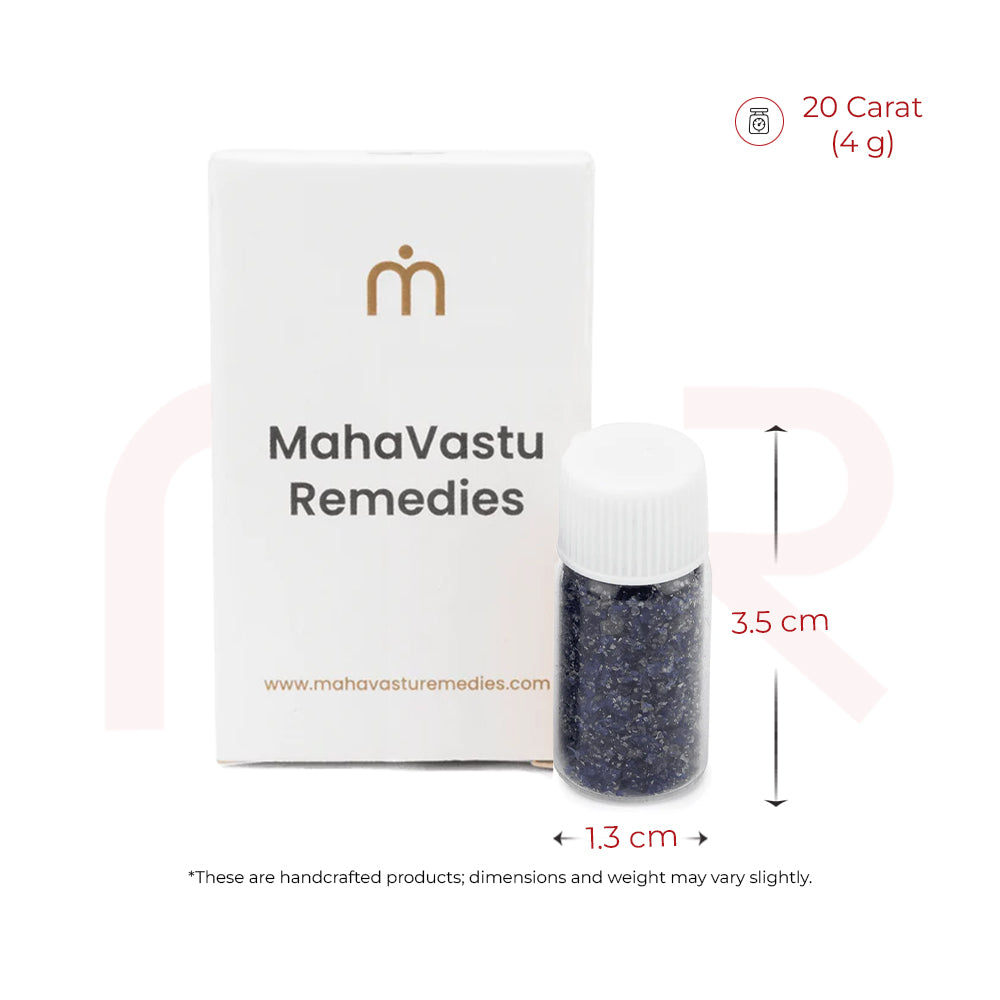 MahaVastu Remedies product with small vial and branded box, Vastu remedy handcrafted item