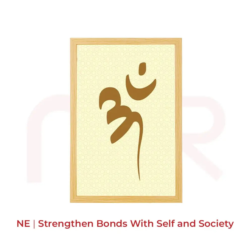 Om symbol Vastu painting in wooden frame for North-East energy flow and positivity