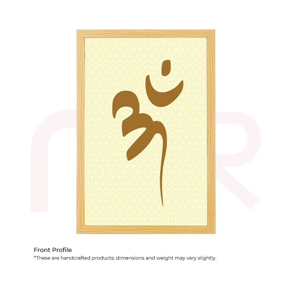 MahaVastu Om symbol wall art in wooden frame for Vastu Shastra remedies and positive energy