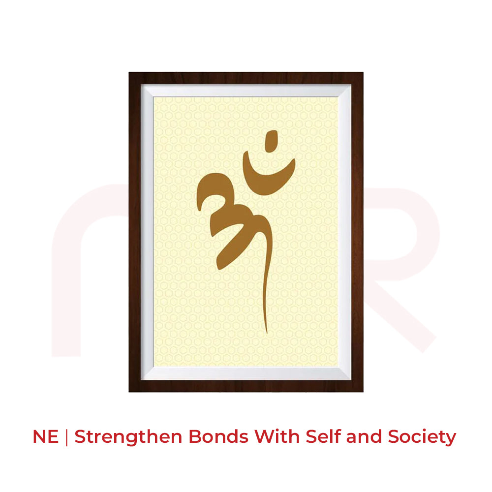 Framed Om symbol Vastu painting for North-East, promotes energy flow and positive vibes in home or office