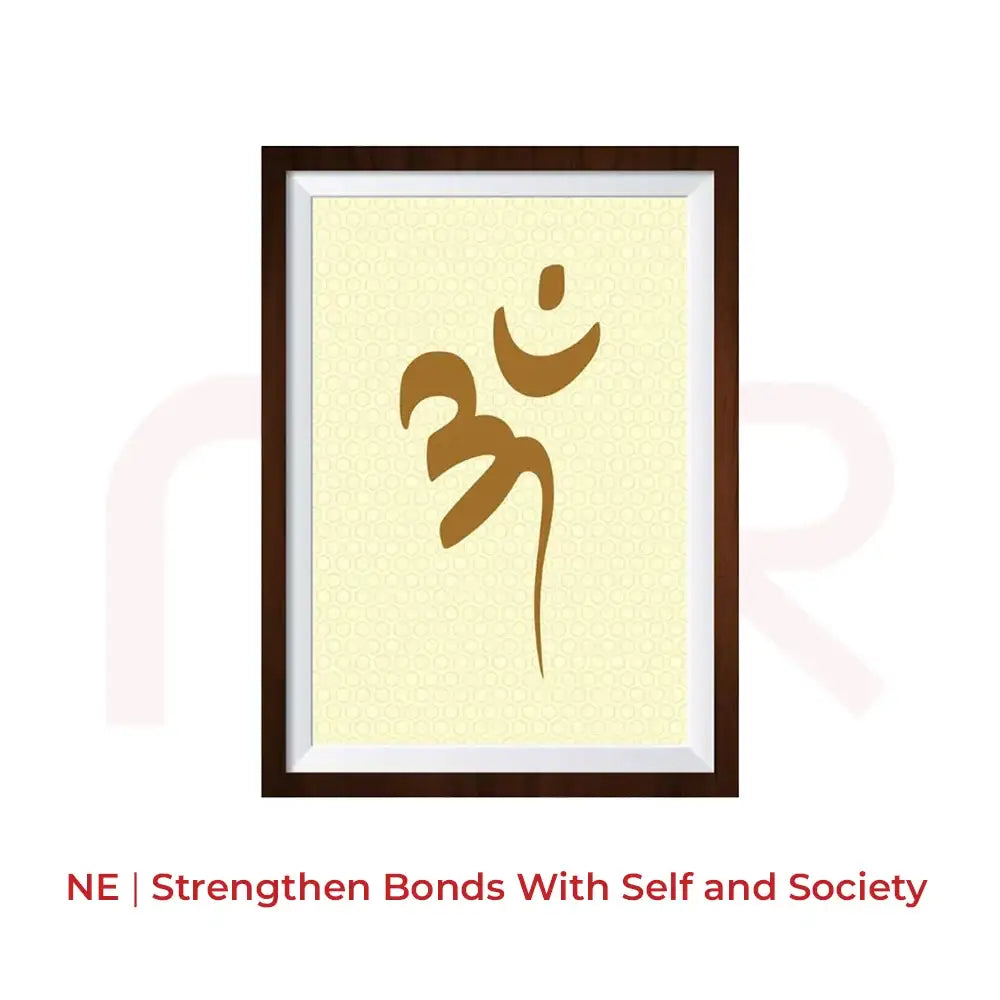 Framed Om symbol Vastu painting for North-East, promotes energy flow and positive vibes in home or office