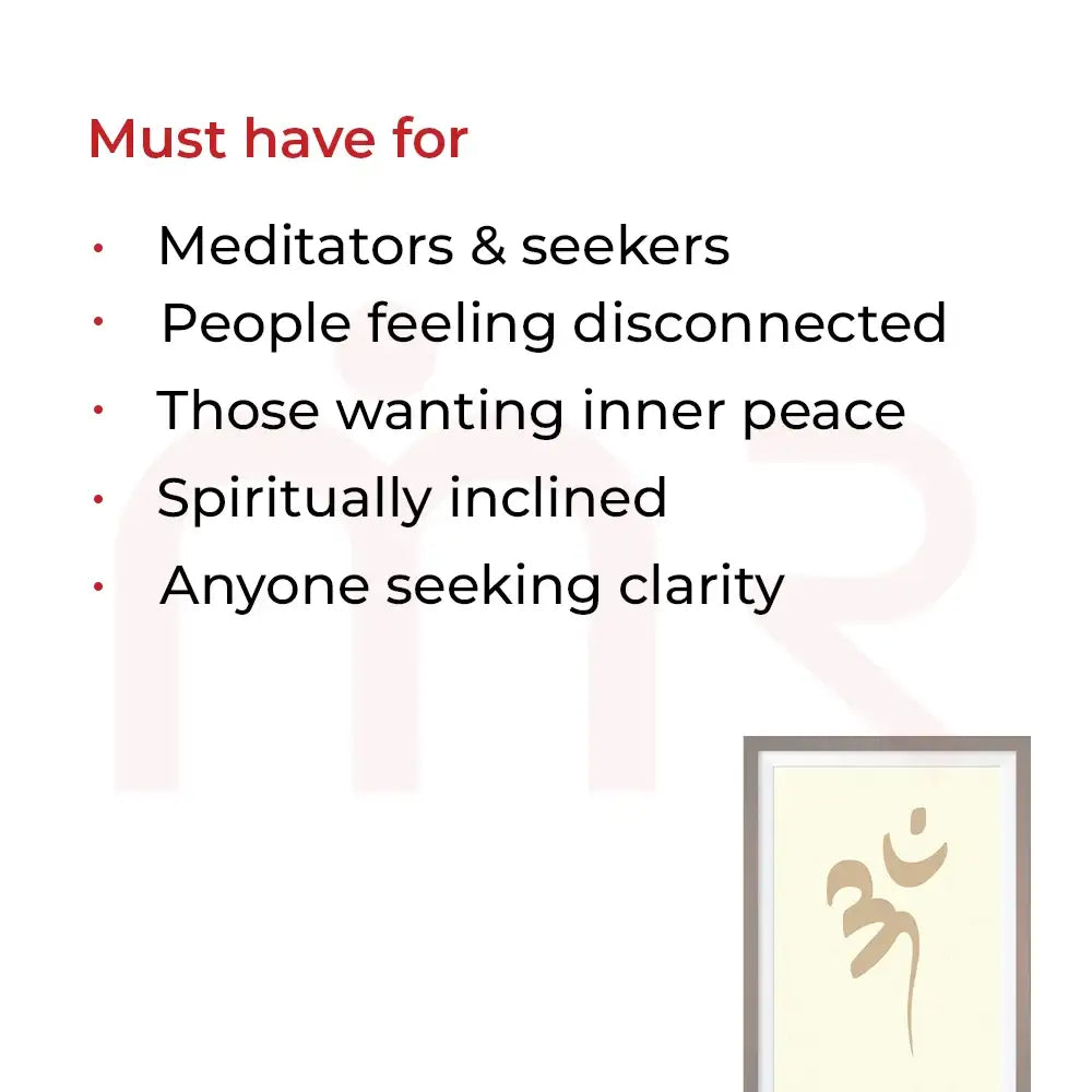 OM symbol Vastu painting for harmony, water element, NE zone, acrylic frame, 39x55 cm