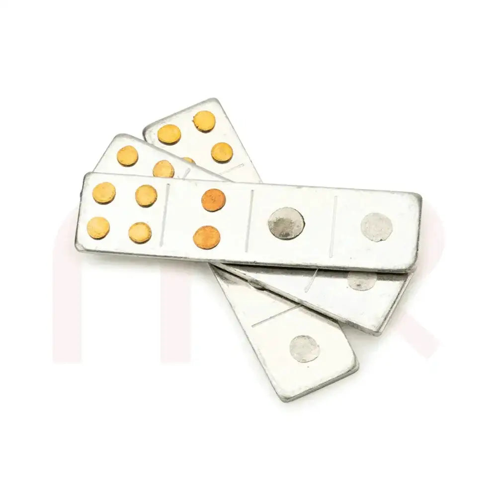 Silver metal strips with brass studs for Maha Vastu remedies and space balancing.
