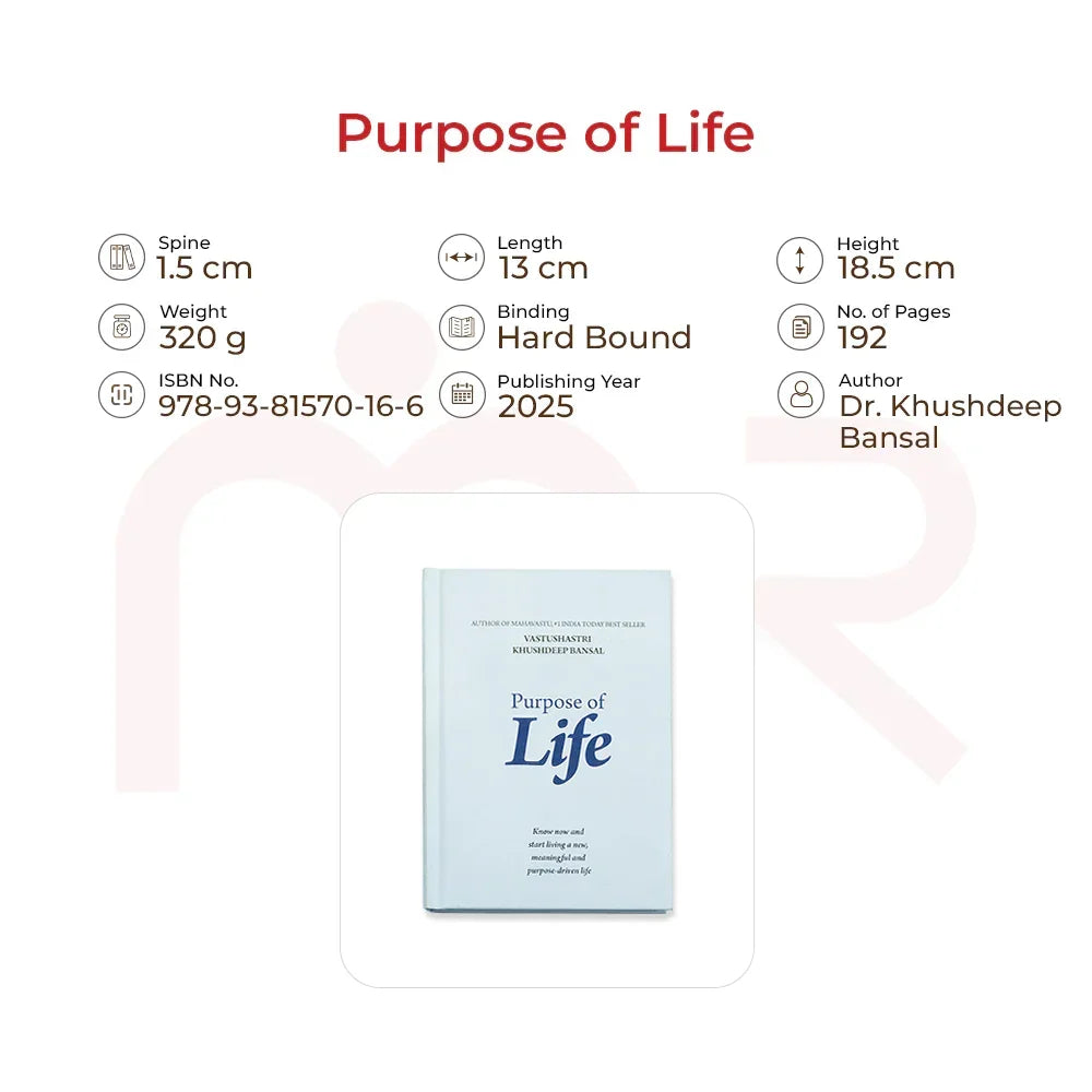 Purpose of Life hardbound book by Dr. Khushdeep Bansal, Vastu Shastra guide, 192 pages