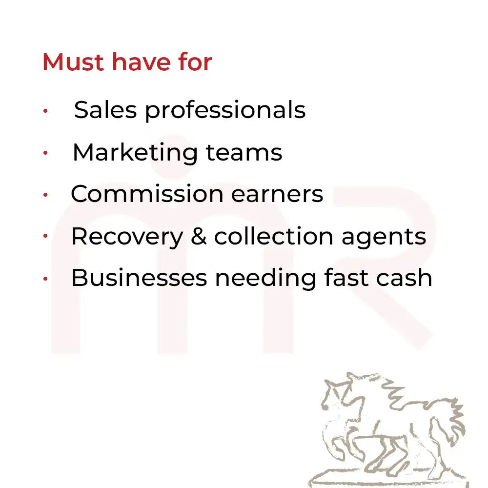 Text listing target audiences for Red Horses Vastu remedy: sales, marketing, and business owners.
